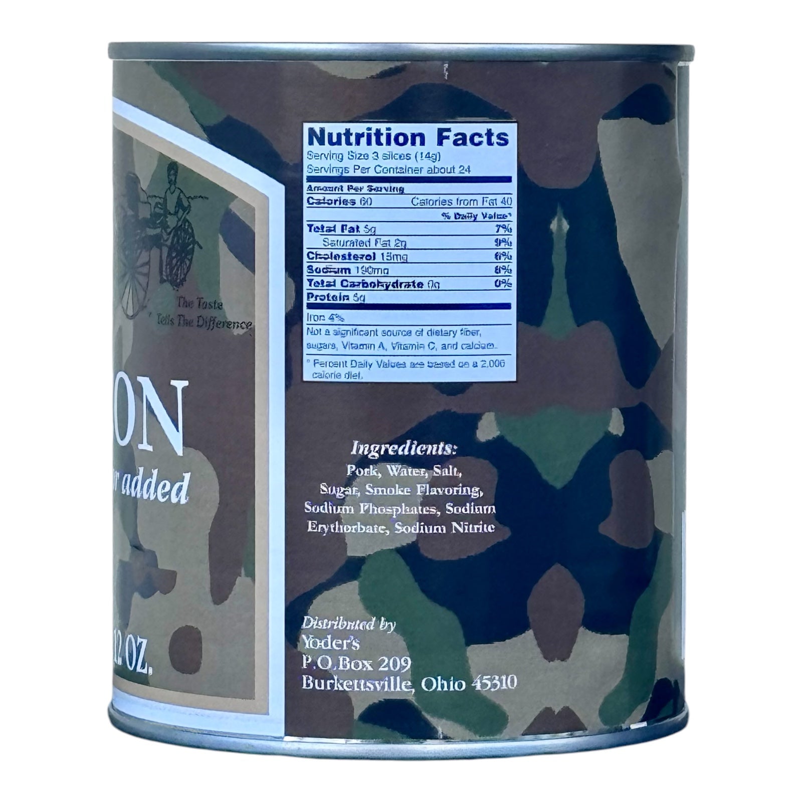 Yoder’s Canned Bacon | 12 oz can | Real USA Bacon | Fully Cooked | Shelf Stable Survival Food | 10+ Year Shelf Life | Ready to Eat | Ideal for Prepping, Storage & Camping