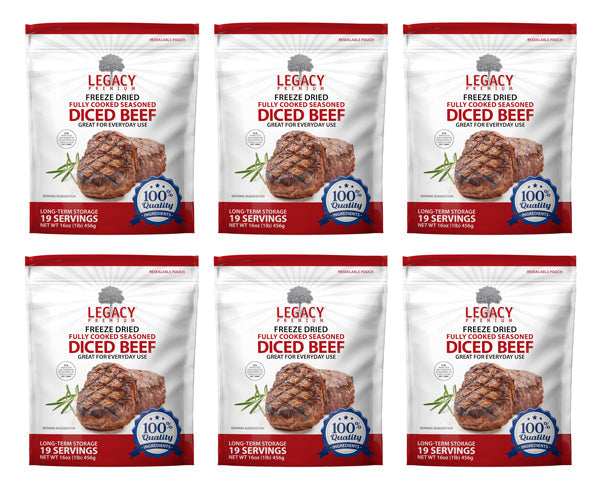 100% USDA Freeze Dried Beef Dices