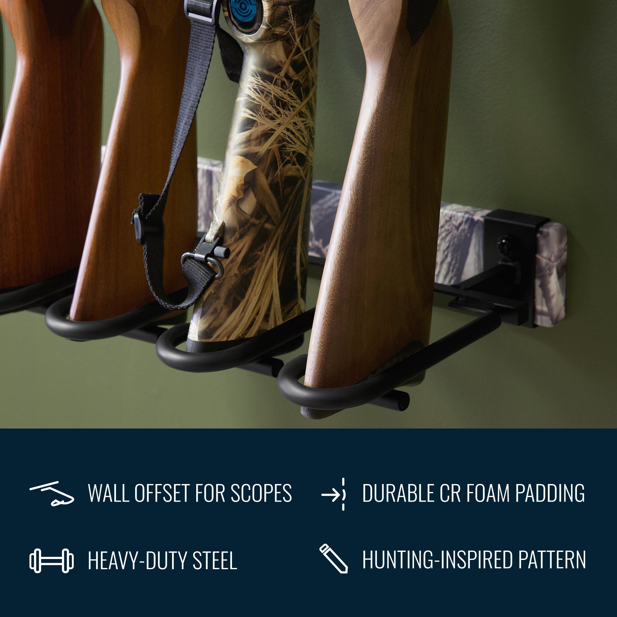 FORGE Firearm Wall Mount Display | 5 Slots | Peak Season