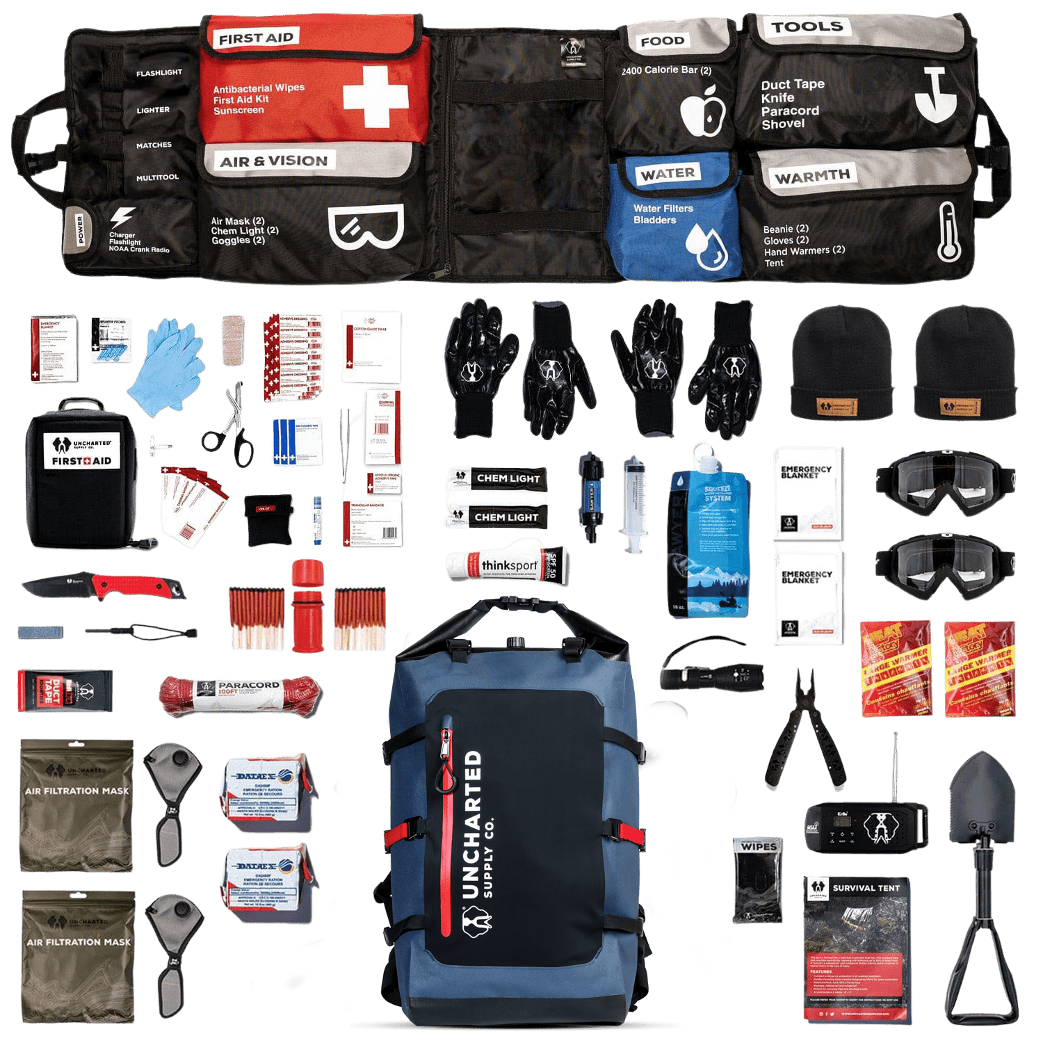 Uncharted Supply Company Survival Kits THE SEVENTY2.0® Pro Survival System Seventy2 Pro Survival System - Professional 72-Hour Emergency Kit for Disaster Preparedness