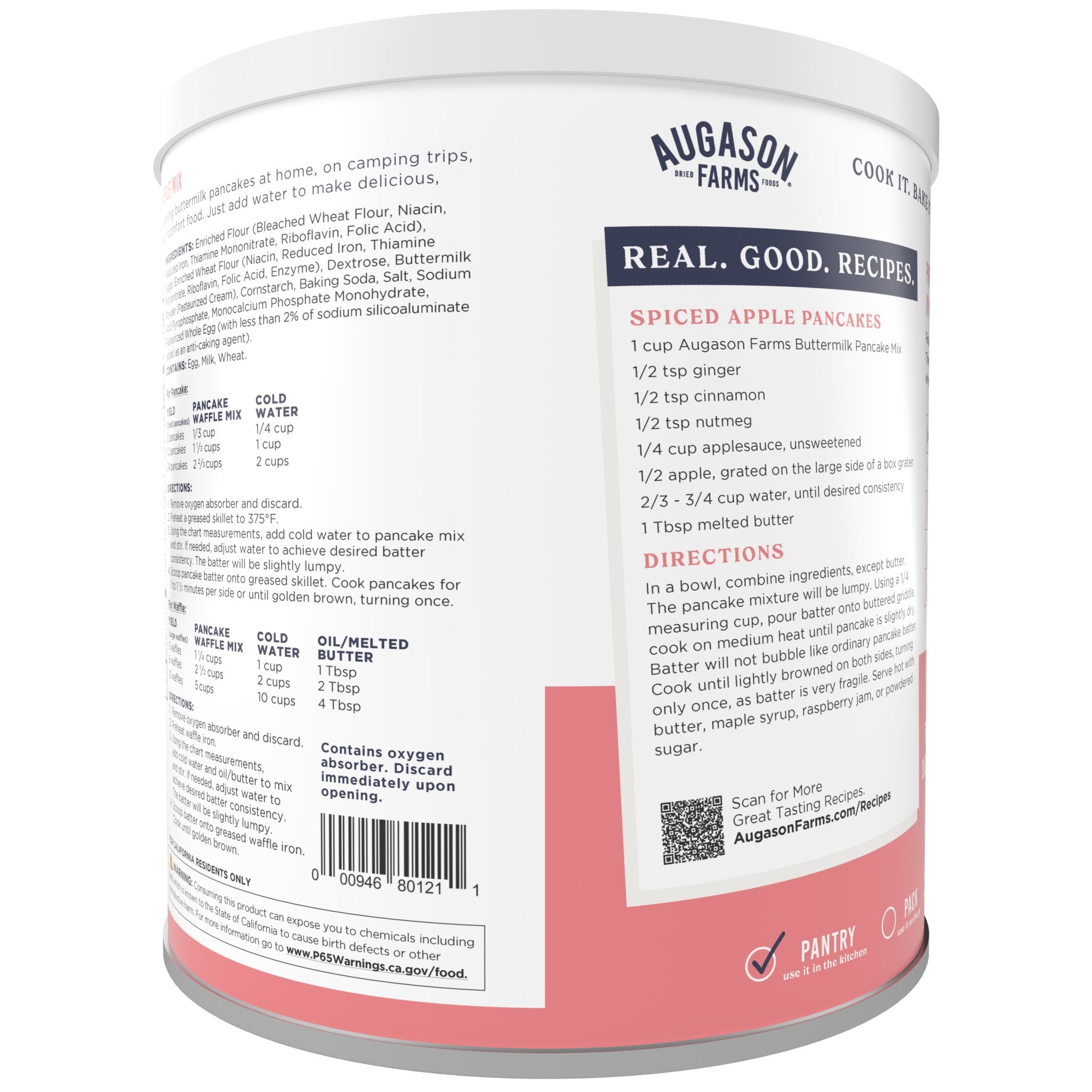 Buttermilk Pancake & Waffle Mix Can, 33 Servings