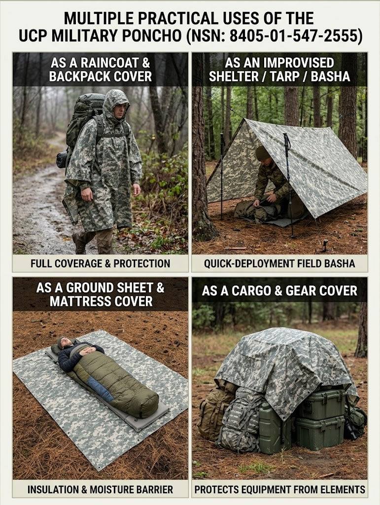 Wet Weather Poncho - ACU/UCP