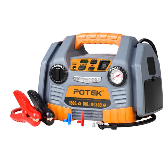 POTEK portable power source for charging devices during outages and off-grid use