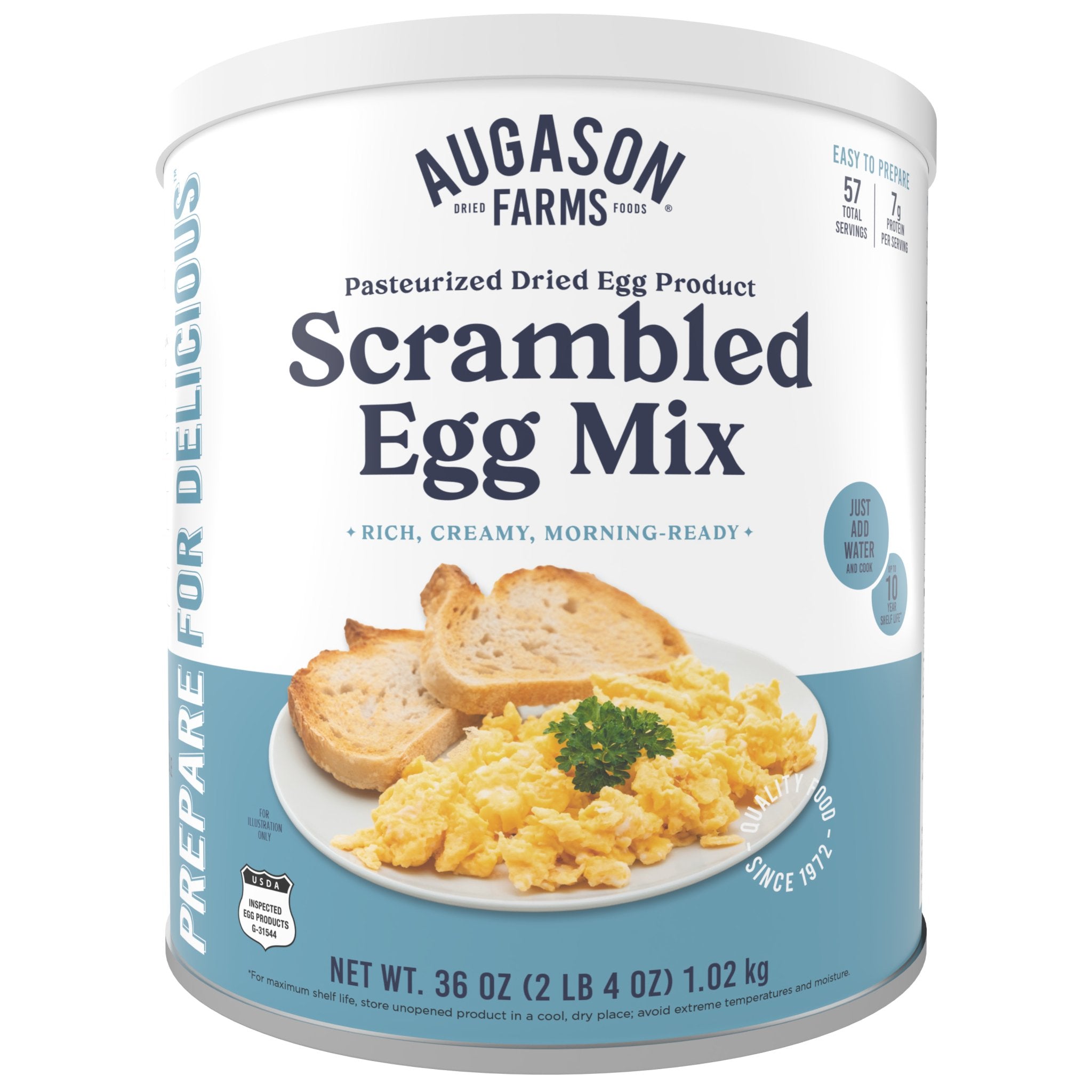 Pasteurized Scrambled Egg Mix Can, 57 Servings