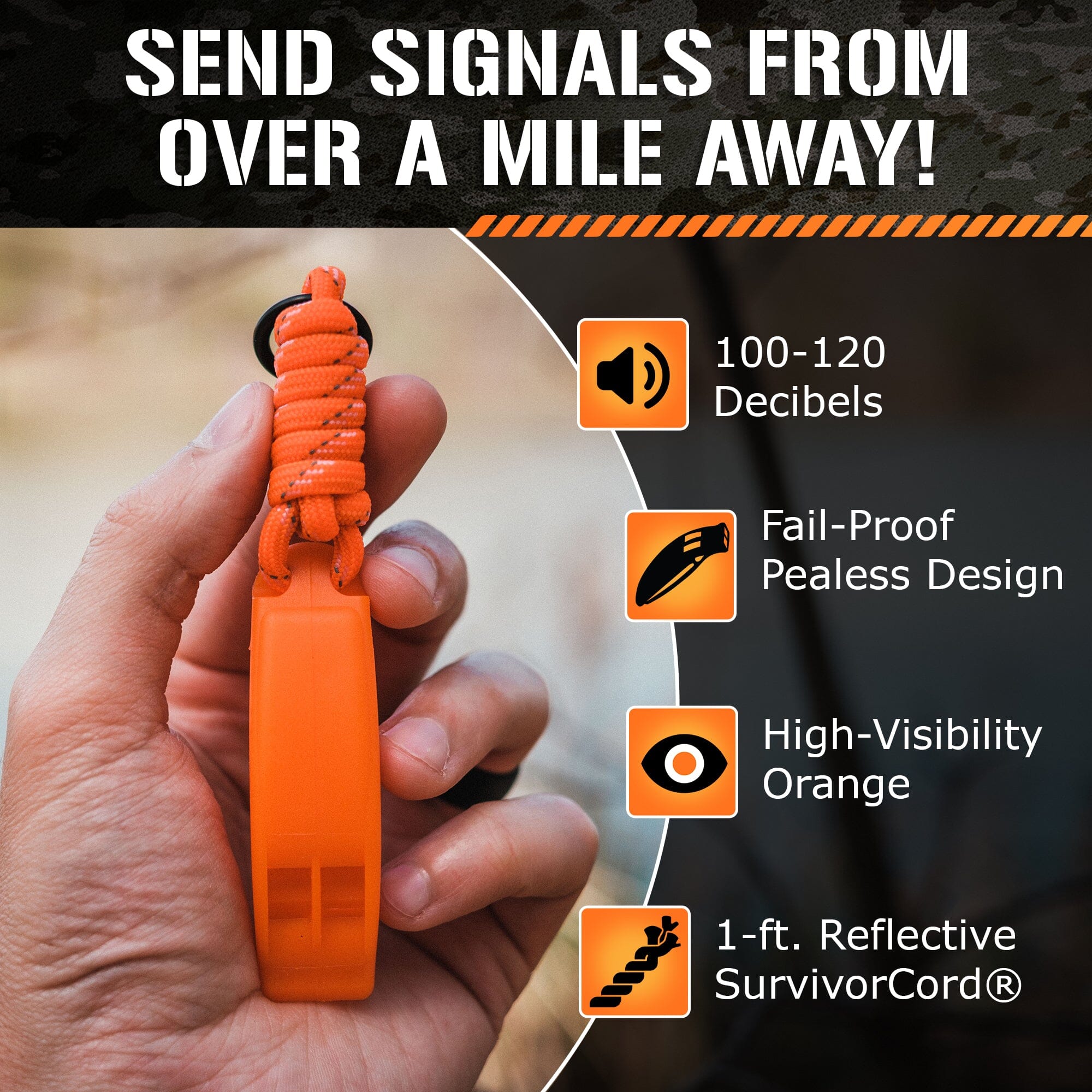 TITAN Survival Care Emergency Whistles, 2-PACK Emergency Whistles, 2-Pack | TITAN Survival