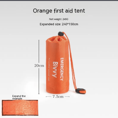 SHTF Prepper Club Emergency Shelter Portable Emergency Tent & Sleeping Bag Portable Emergency Tent - Compact All-in-One Outdoor Shelter & Sleeping Bag