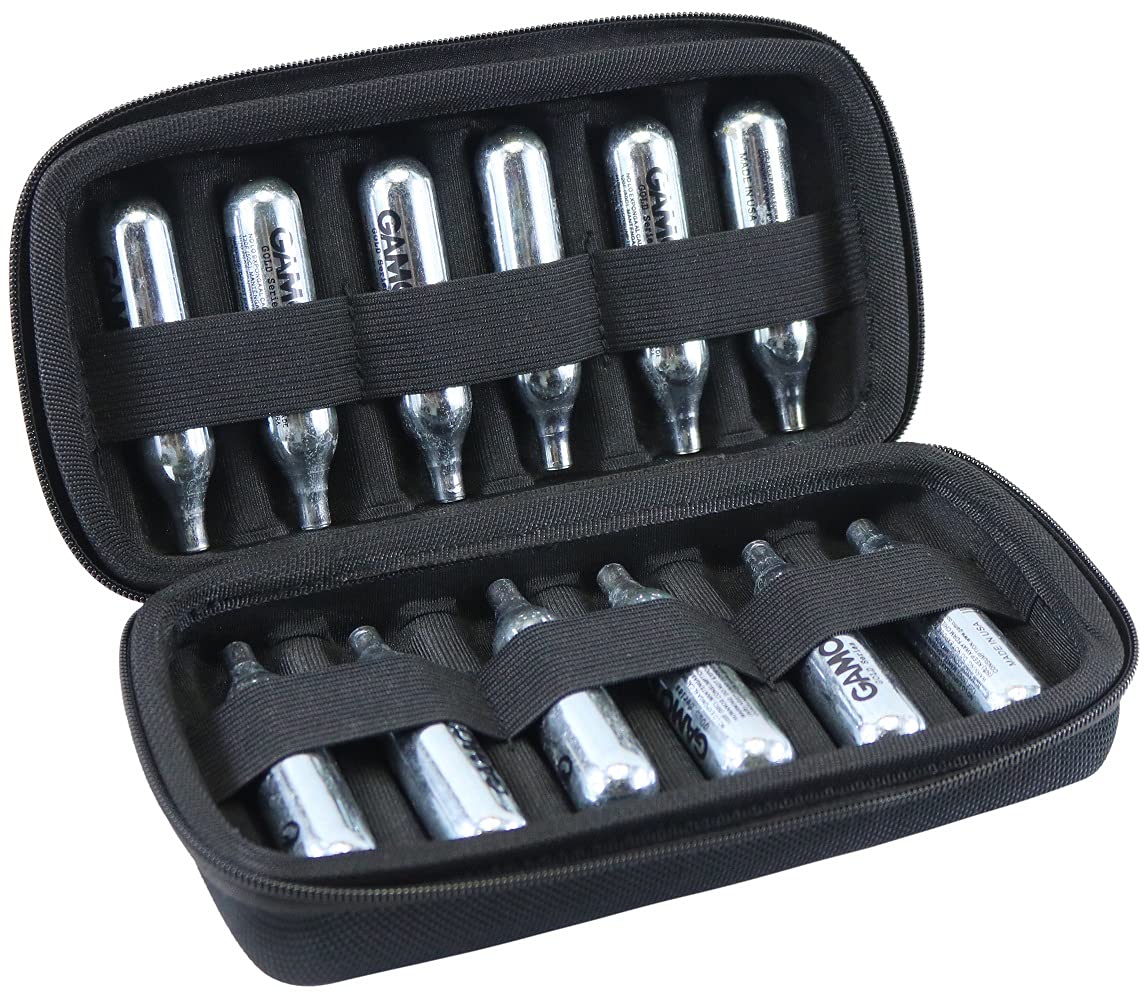 Maoershan CO2 Cartridges 12g Holder Case Fits 8 16 12 Gram CO2 Cartridge Refills for Crosman Umarex Daisy Leland and More Air Rifle Air Pistol and Airsoft Pellet Gun C02 Cartridges for BB Gun