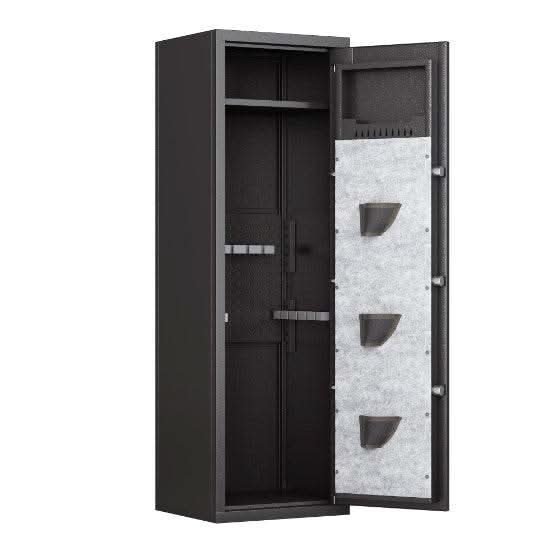 SHTF Prepper Club Gun Safe Large Biometric Gun Safe with 3 Pistol Pouches & Adjustable Stand Large Gun Safe with Biometric Lock & Pistol Pouches | Secure Storage