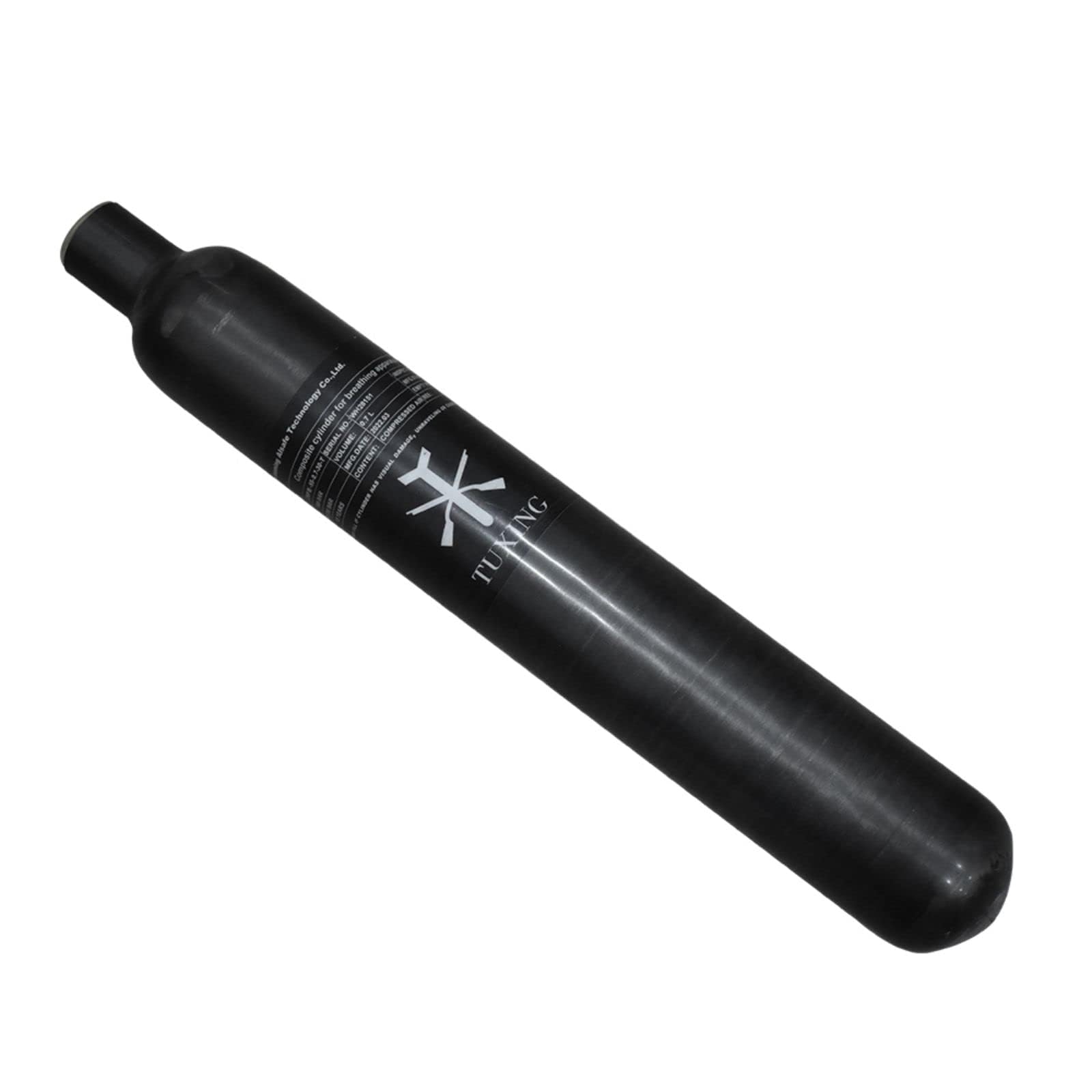 TUXING 30Mpa carbon fiber HPA tank 0.7L 4500 PSI for PCP air rifles with aluminum alloy liner and durable construction