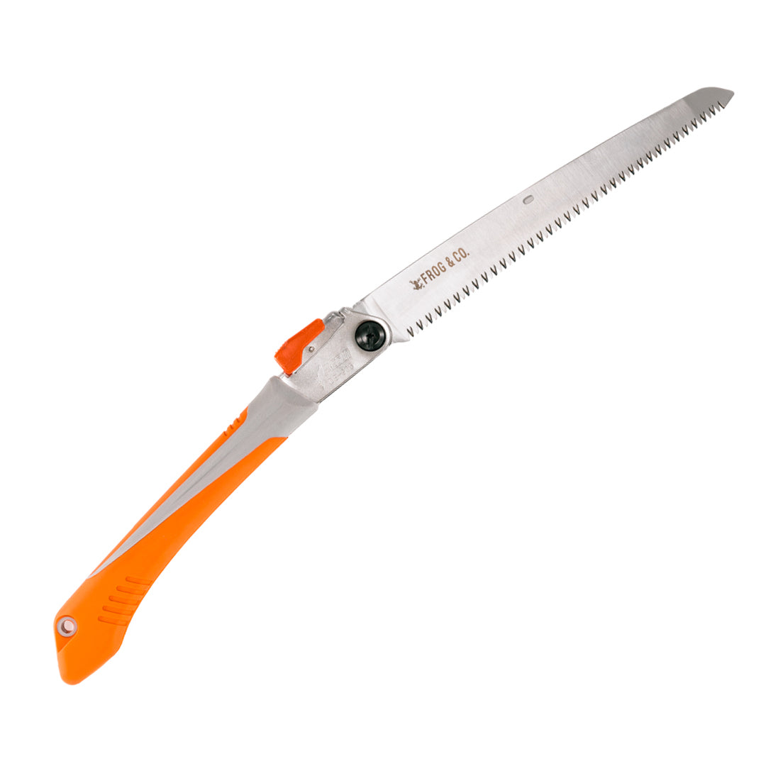 Survival Frog compact folding saw for cutting wood and clearing brush in the field
