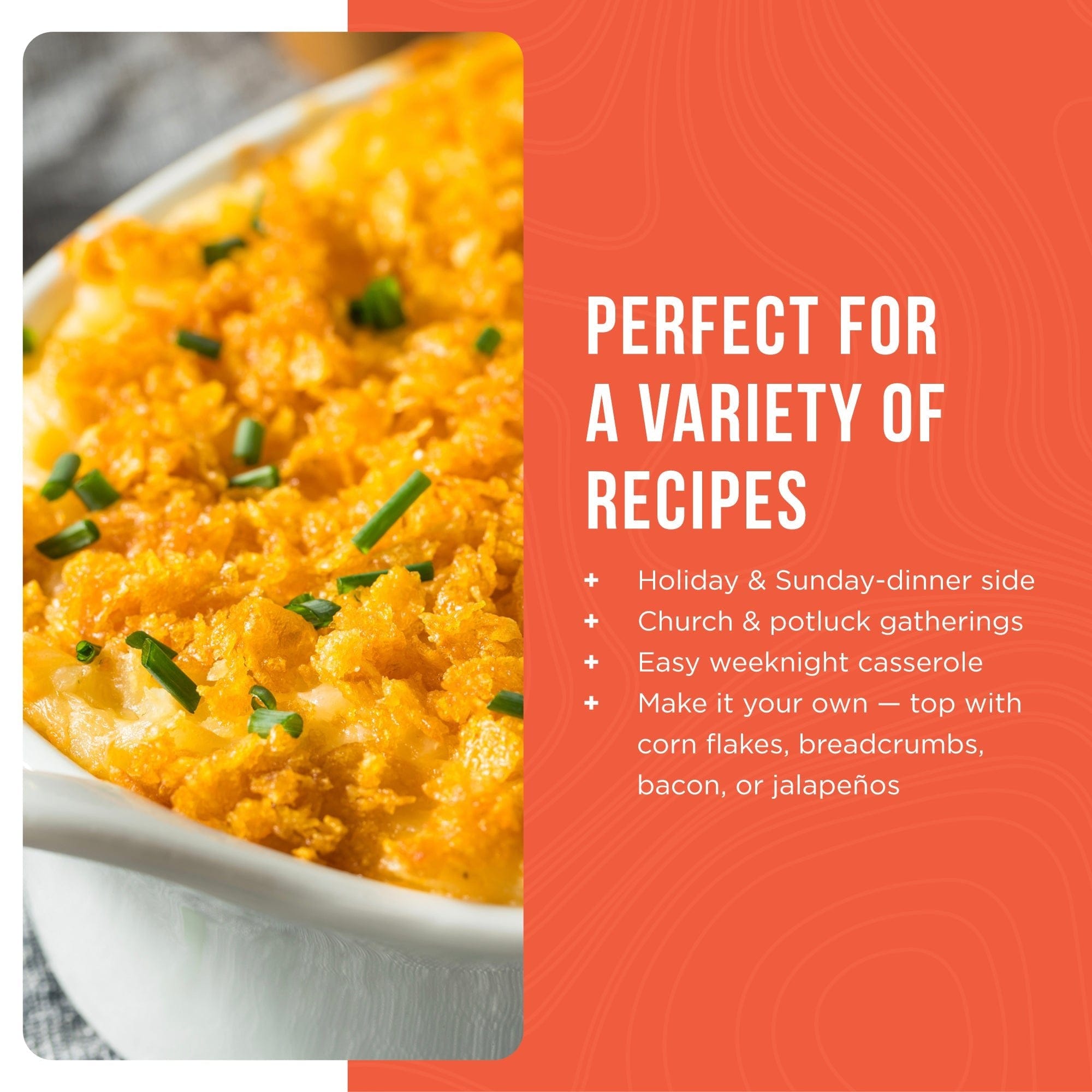 Augason Farms Funeral Potatoes Pouch, Cheesy Potato Casserole, 12 Servings Funeral Potatoes Cheesy Casserole Pouch - 12 Servings