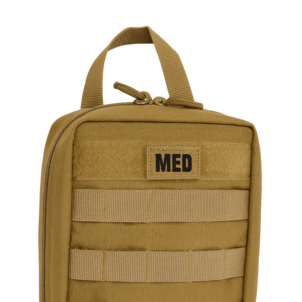 General Purpose First Aid Kit Med Pro 79-piece trauma supplies in MOLLE pouch with CAT tourniquets and HyFin chest seals