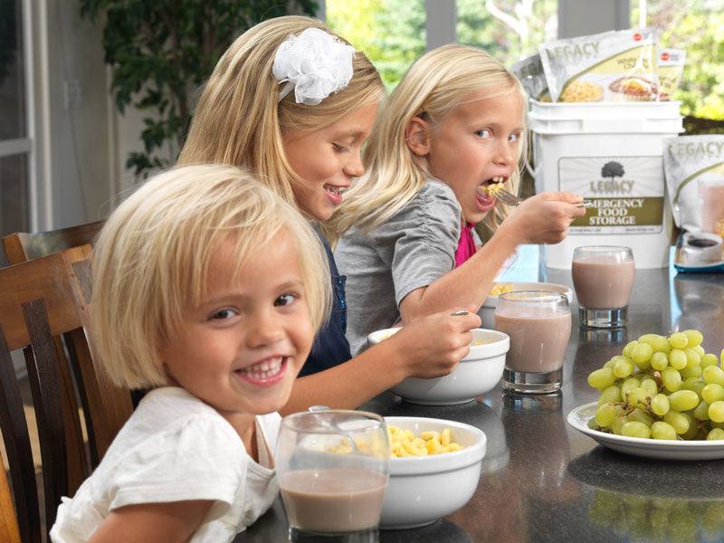 Premium 1080 Serving Package emergency food supply with 1080 servings in 9 stackable buckets