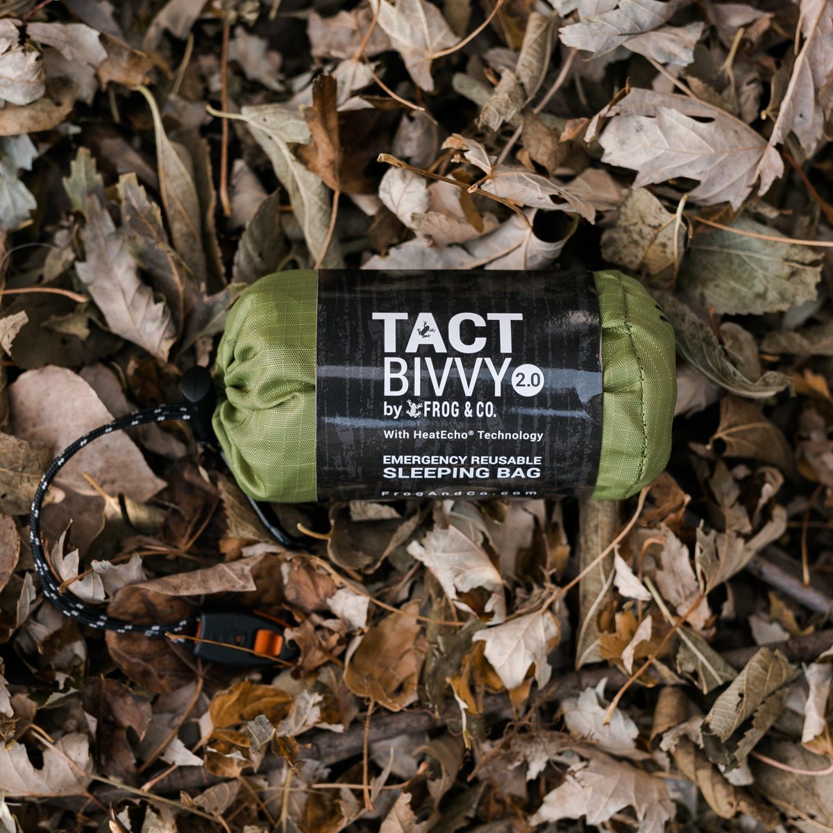 Tact Bivvy® 2.0 compact ultralight waterproof emergency sleeping bag with thermal insulation and survival features