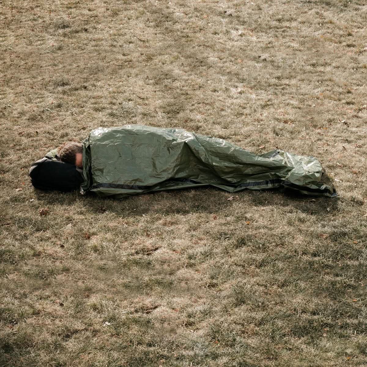 Survival Frog WARMTH & SHELTER Tact Bivvy® 2.0 Emergency Sleeping Bag Tact Bivvy® 2.0 Emergency Sleeping Bag - Ultralight Waterproof Survival Gear