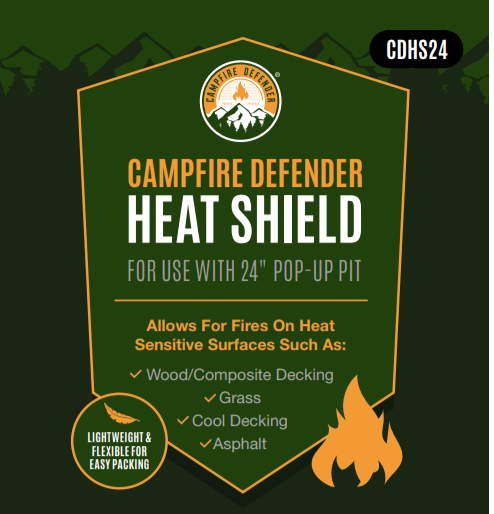 Fireside Outdoor Pop-Up Pit Accessories Pop-Up Fire Pit Heat Shield Pop-Up Fire Pit Heat Shield – Protect Surfaces from Heat Damage Efficiently