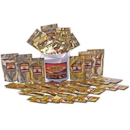 Heirloom Max Seed Kit with 39 varieties of non-GMO, open-pollinated survival seeds in resealable mylar bags and food-grade bucket