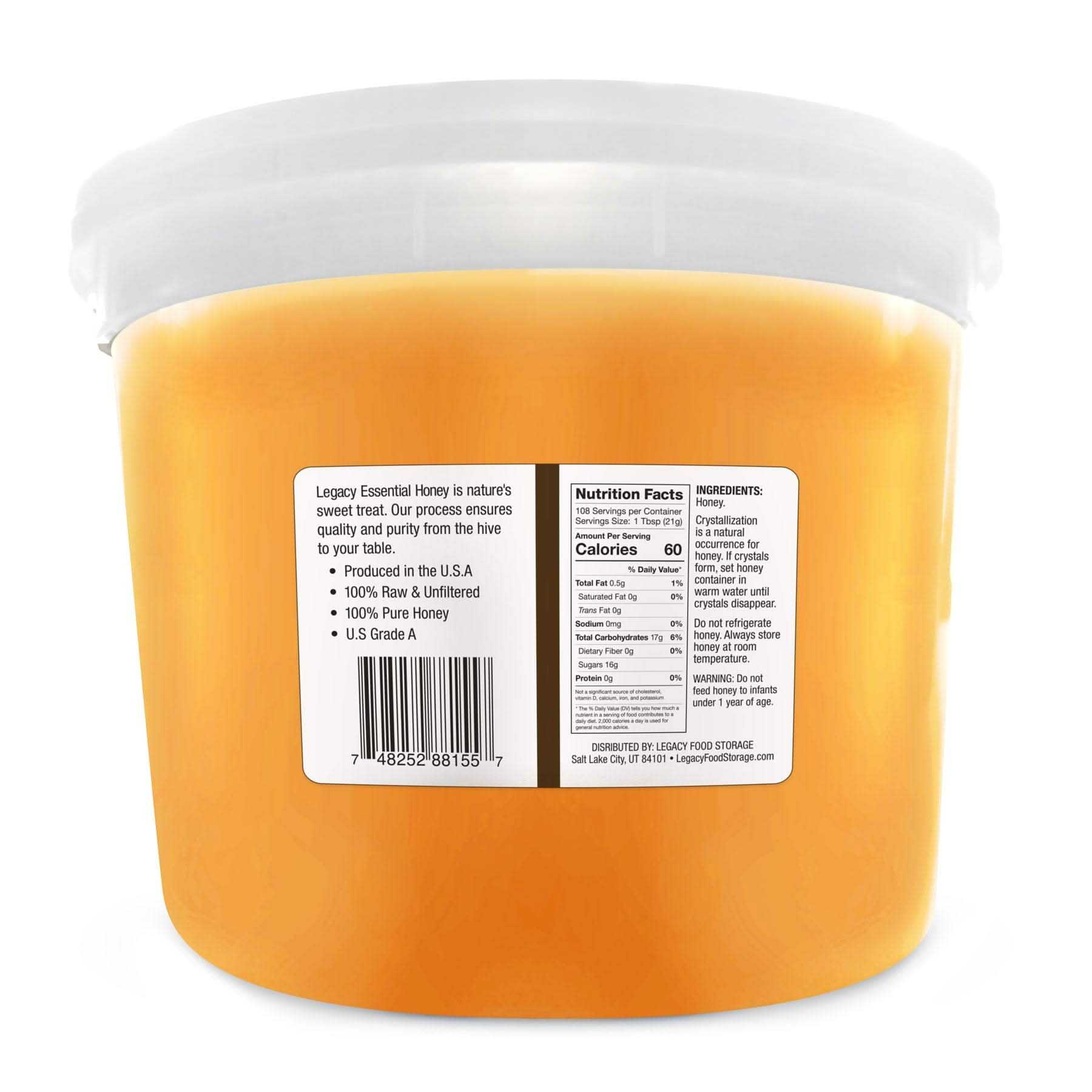 Legacy Food Storage Bulk Single Items 100% Pure Honey - Raw and Unfiltered 100% Pure Honey - Raw and Unfiltered | Legacy Food Storage