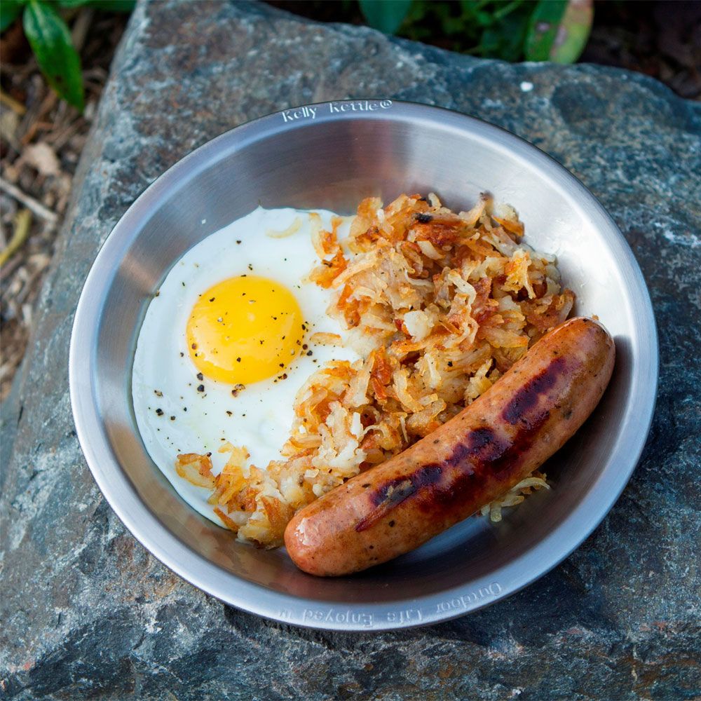 Camping Plate/Bowl set (2 pcs) Stainless Steel