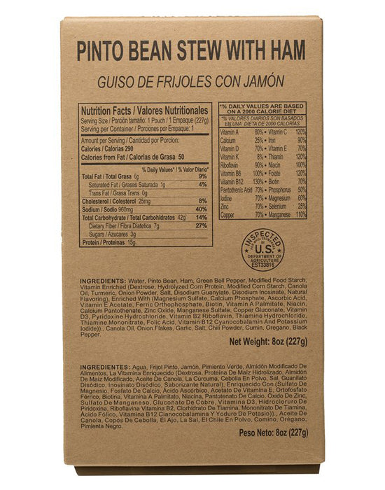 MRE Case Pack with Heaters (12 meals - 1,100 to 1,300 calories per meal)