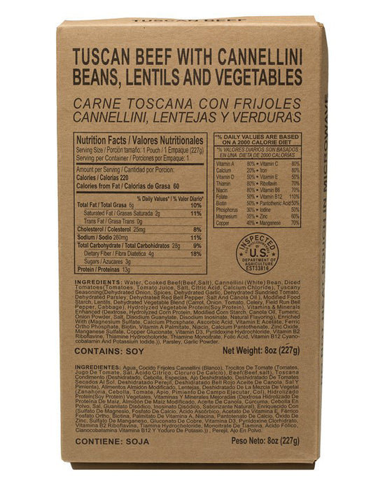 MRE Case Pack with Heaters (12 meals - 1,100 to 1,300 calories per meal)