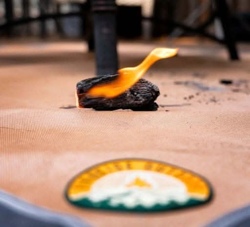 Fireside Outdoor Pop-Up Pit Accessories Ember Mat - Protect The Ground From Popping Embers or Dripping Grease Ground Ember Mat - Protect Ground from Embers & Grease | Fireside Outdoor