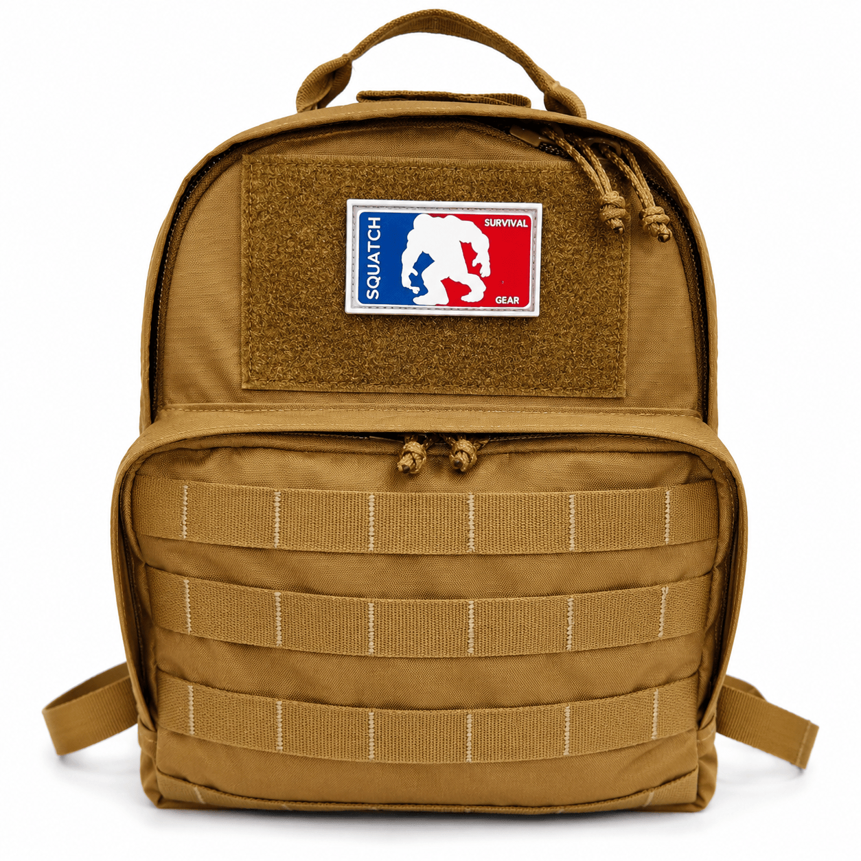 Compact Night Howler EDC mini backpack in coyote color with rugged 1000D Cordura, designed for urban survival and daily carry