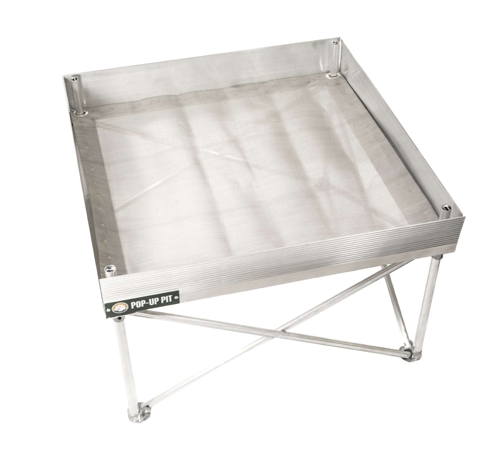 24-inch stainless steel pop-up fire pit mesh screen with 3/8 inch openings for ember containment and airflow