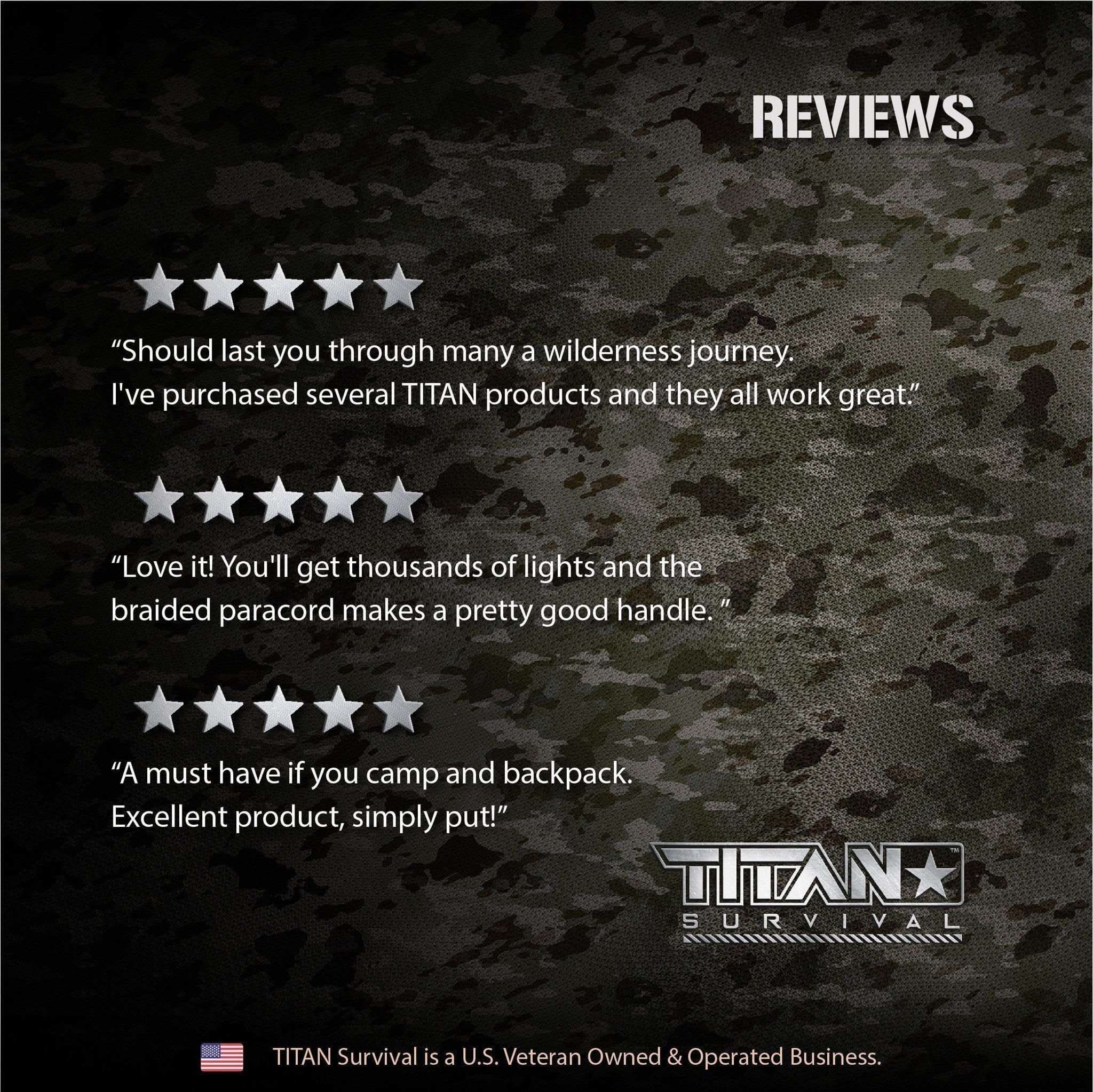 TITAN Survival Ferro Rod Premium Large Ferro Rods, 3-Pack Premium Large Ferro Rods - 3-Pack for Emergency Fire Starting