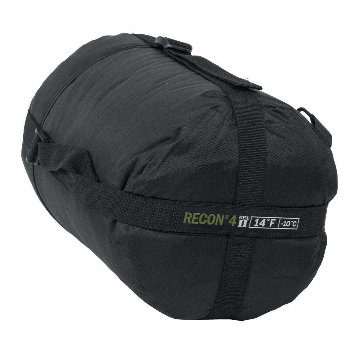 Recon 4 Sleeping Bag military style lightweight mummy design with waterproof nylon and Thermolite insulation rated to 14°F