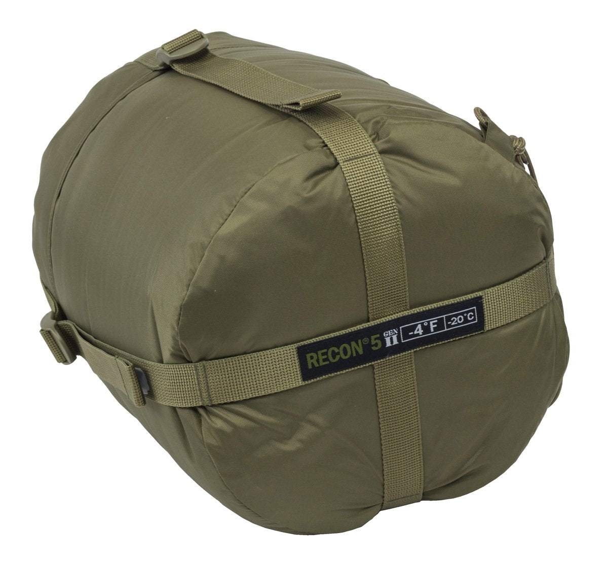 Recon 5 Sleeping Bag lightweight military mummy bag rated to -4°F with waterproof nylon shell and Thermolite insulation