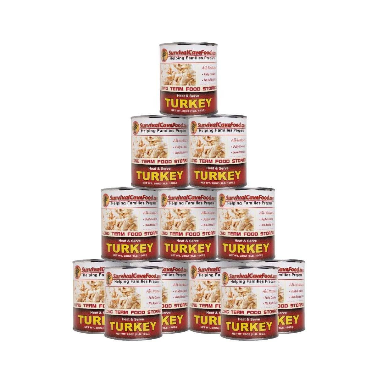 Survival Cave Meats Survival Cave Turkey 12 – 28 oz Cans – Ready to Eat Canned Meat Survival Cave Turkey - Ready to Eat Canned Meat - 12x28 oz