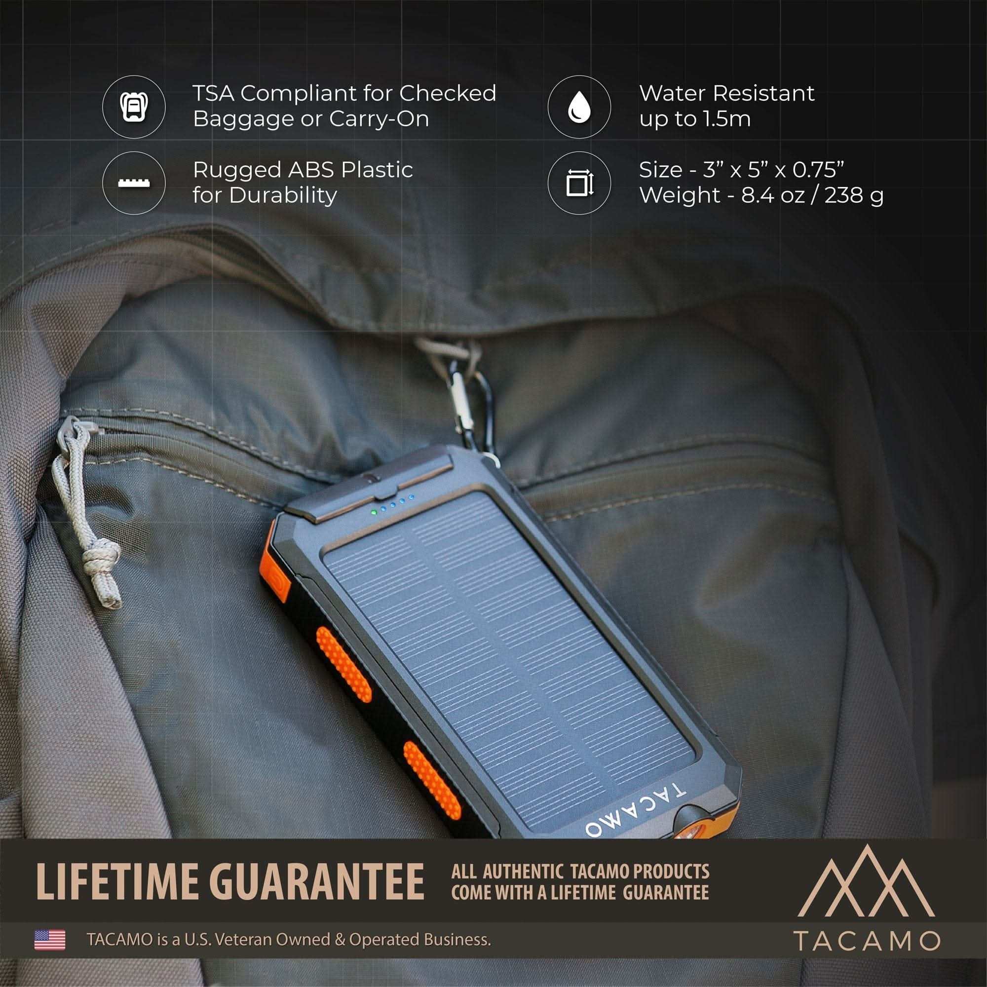 TITAN Survival Electronics Solar Power Bank, USB Rechargeable Solar Power Bank, USB Rechargeable | TITAN Survival