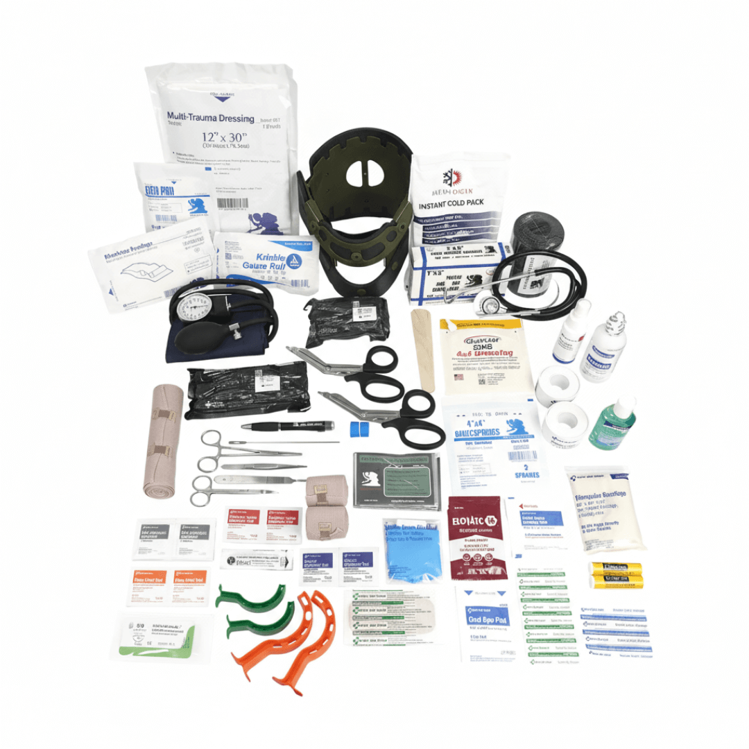 STOMP Medical Backpack fully stocked with professional-grade medical supplies for tactical and emergency response