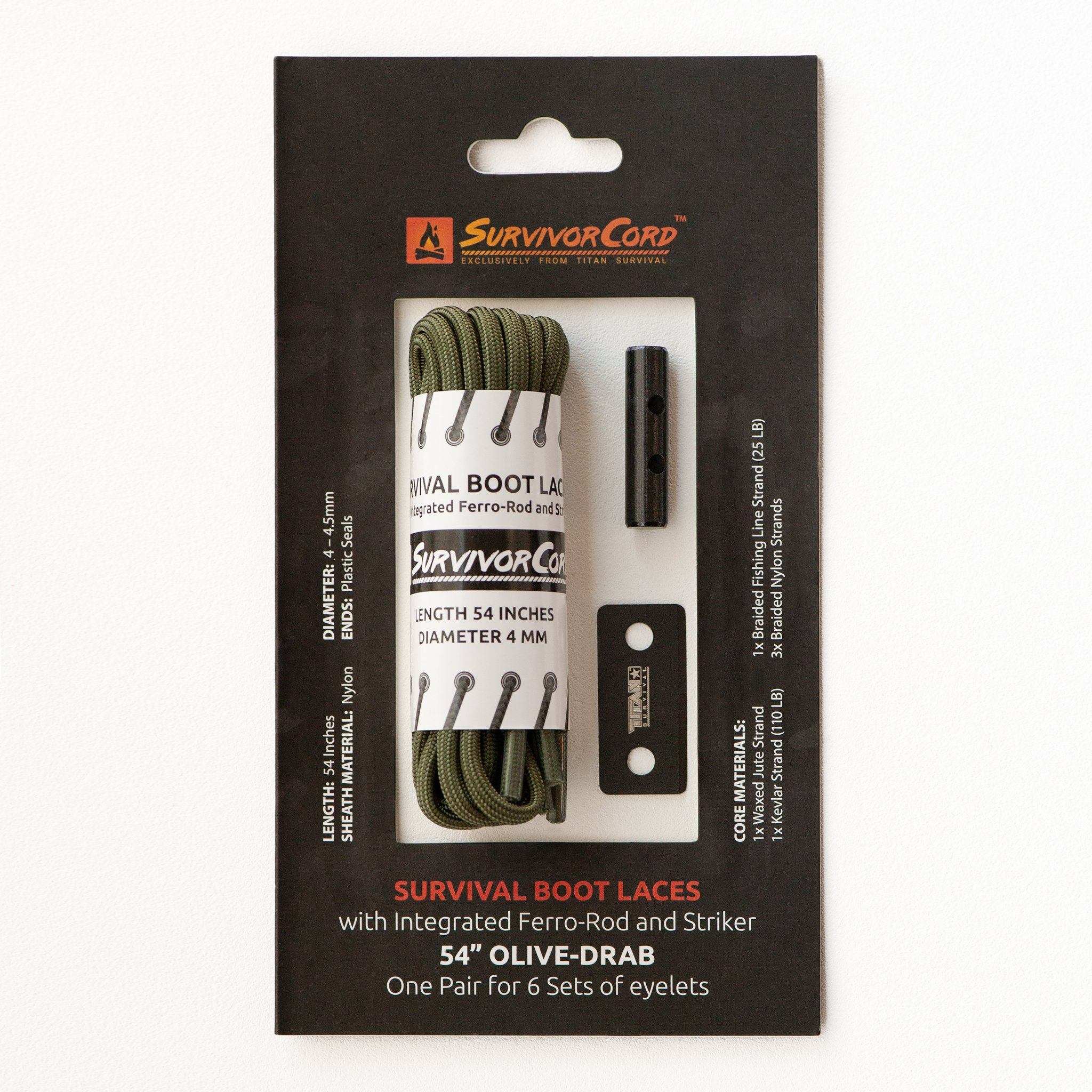 SurvivorCord Survival Boot Laces
