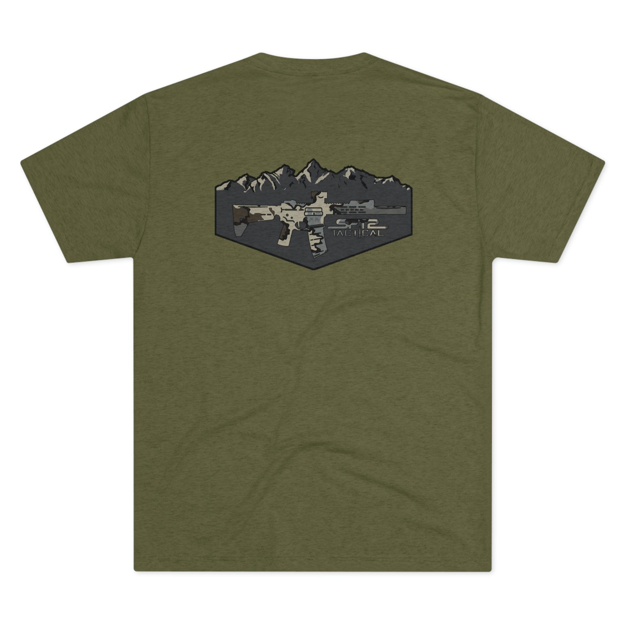 Camo Logo Mountain - Tri-Blend Crew Tee
