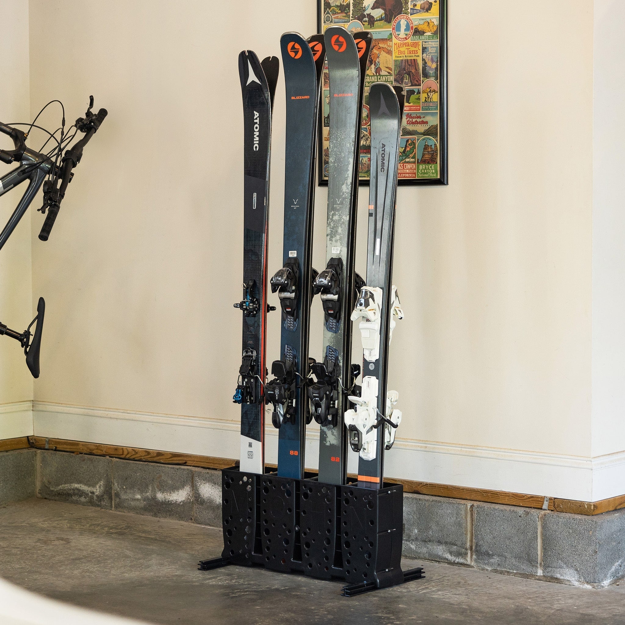 Telluride Ski Storage Rack | Holds 4 Pairs of Skis