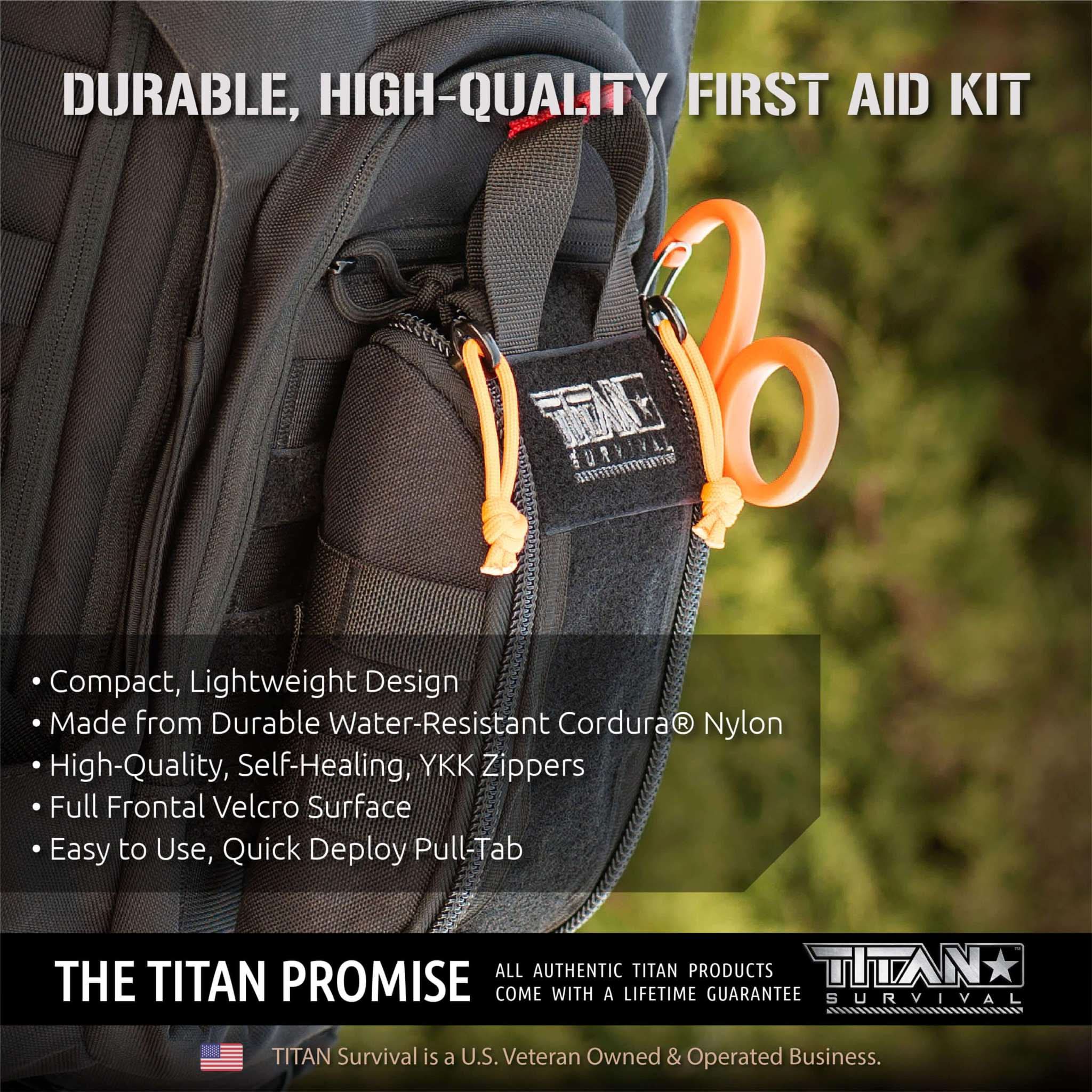 TITAN Survival Care Individual First Aid Kit (IFAK) - 2x Windlass Tourniquets Individual First Aid Kit - 2 Windlass Tourniquets for Tactical Medical Care