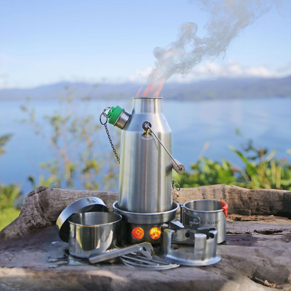 'Trekker' Stainless Steel Kettle & Kit