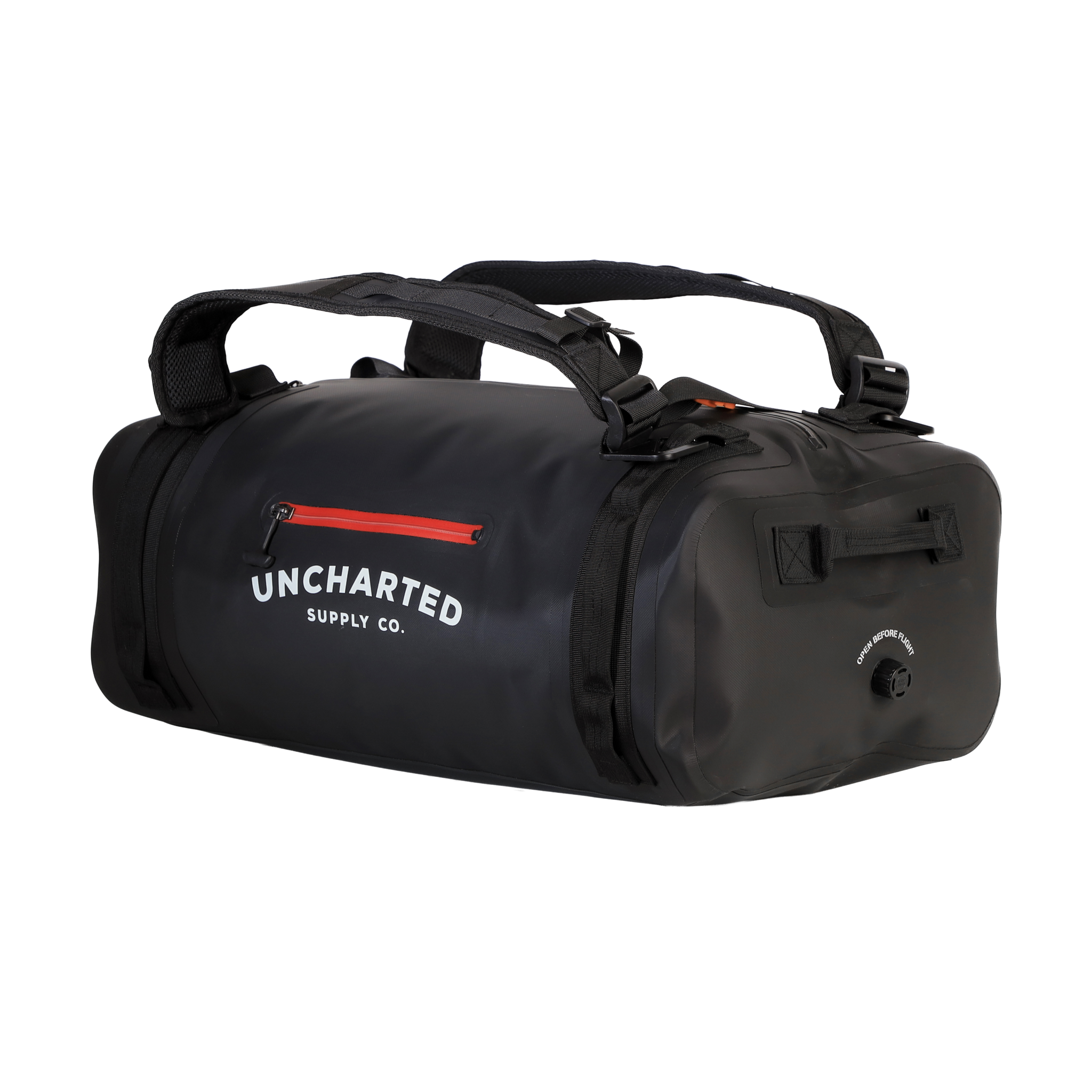 The Vault 45L Duffel Bag designed for versatile survival and urban use, durable and weather-resistant.