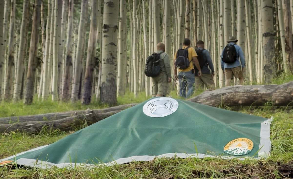 Fireside Outdoor Campfire Defender Campfire Defender - Safe Fire Cover Kit with Extended Coals, FREE Glow Stakes