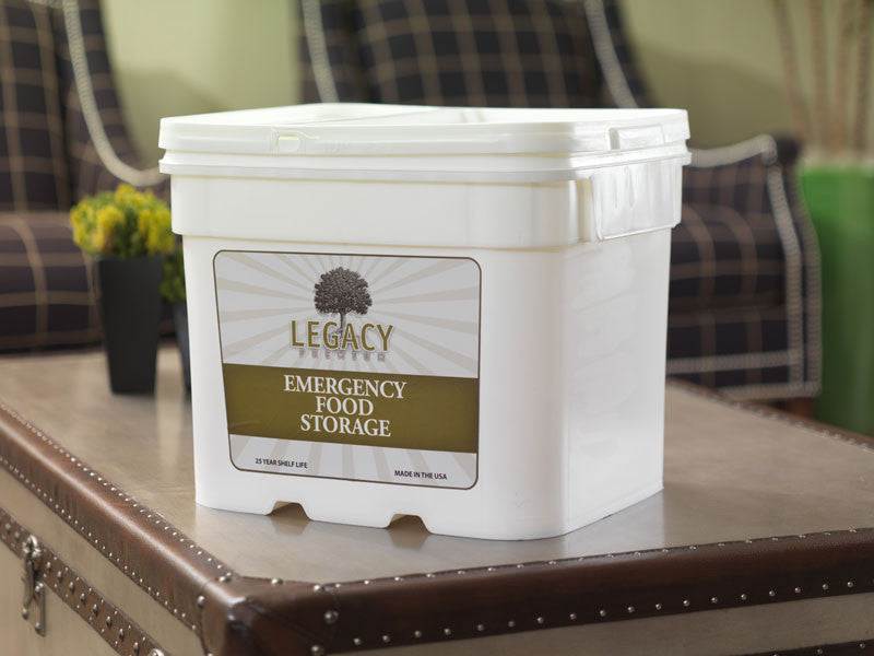 Premium 1080 Serving Package emergency food supply with 1080 servings in 9 buckets, 25-year shelf life