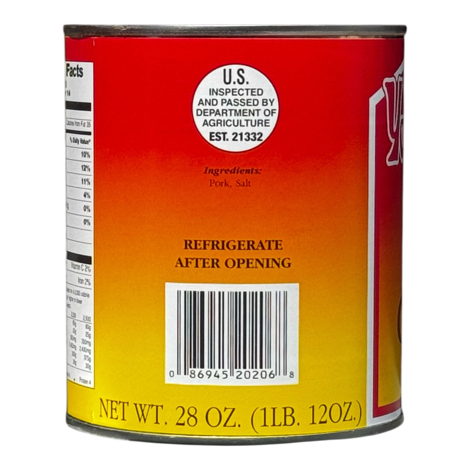 Yoder’s Canned Pork Chunks | 28 oz can | Real USA Pork | Fully Cooked | Shelf Stable Survival Food | 10+ Year Shelf Life | Ready to Eat | Ideal for Prepping, Storage & Camping