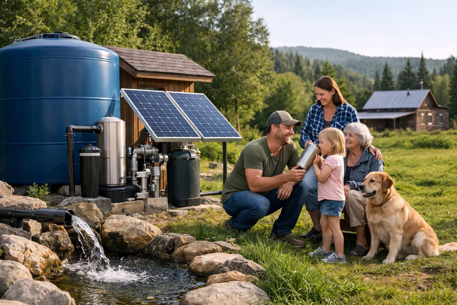 Off Grid Water System Example for Families