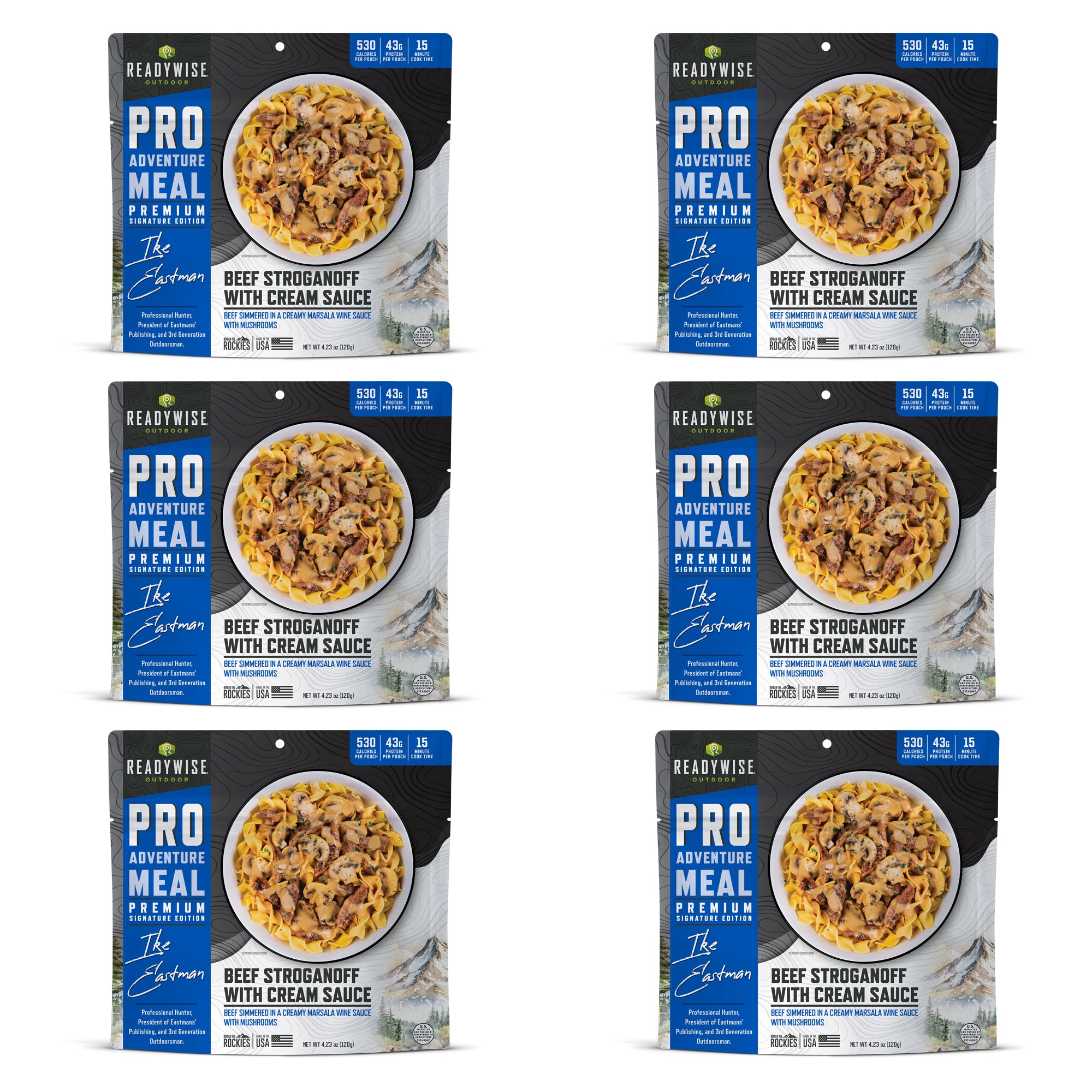 6 CT ReadyWise Pro Adventure Meal Beef Stroganoff with Mushroom Cream Sauce