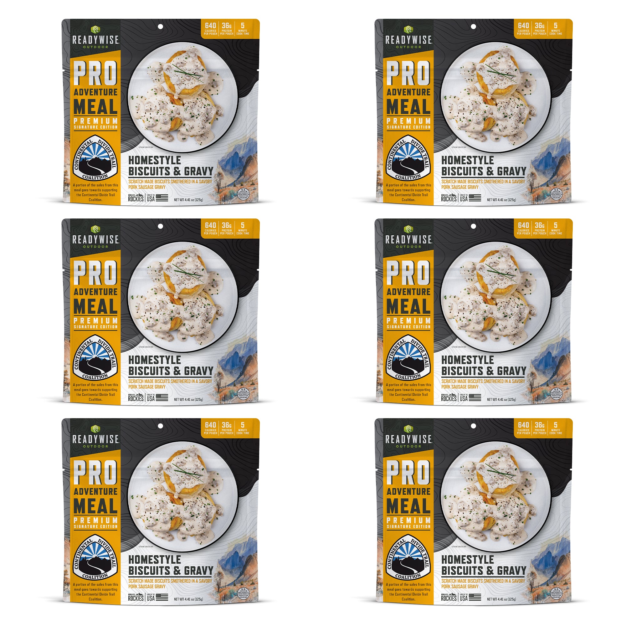 6 CT ReadyWise Pro Adventure Meal Homestyle Biscuits & Gravy with Sausage