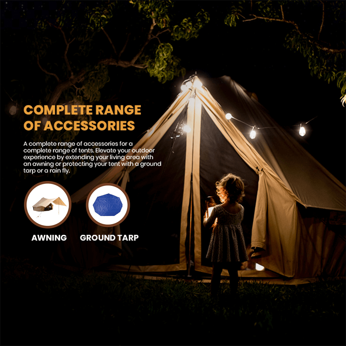 USED - 13' Regatta Bell Tent - Boulder Gray