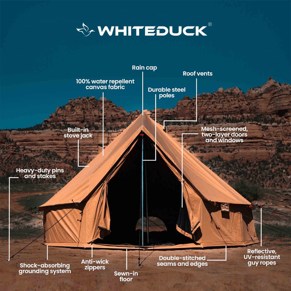 USED - 13' Regatta Bell Tent - Sandstone