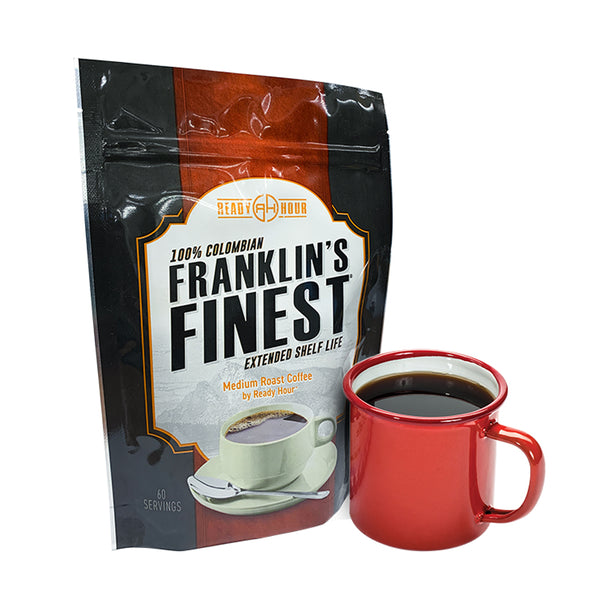 Pack of 12 Franklin’s Finest Coffee by Ready Hour – Sample Pouch (60 servings)