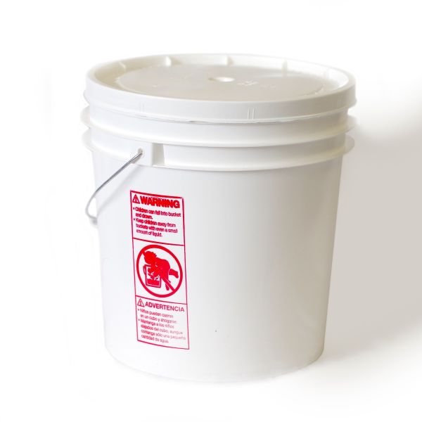 Plastic Bucket w/Gasket Lid - 4.25 gallon